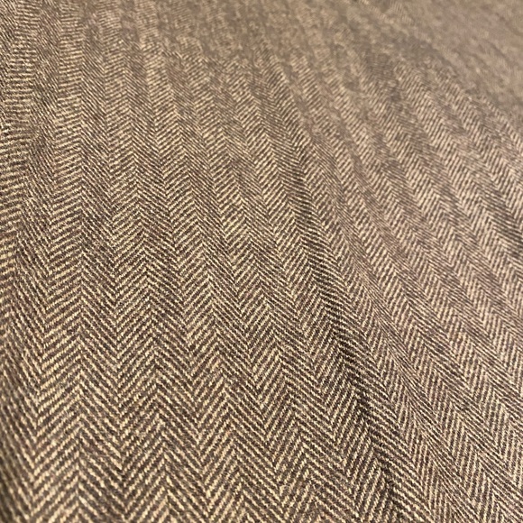 J Crew Tan Brown Herringbone Wool Pants 34/32 - Picture 4 of 5
